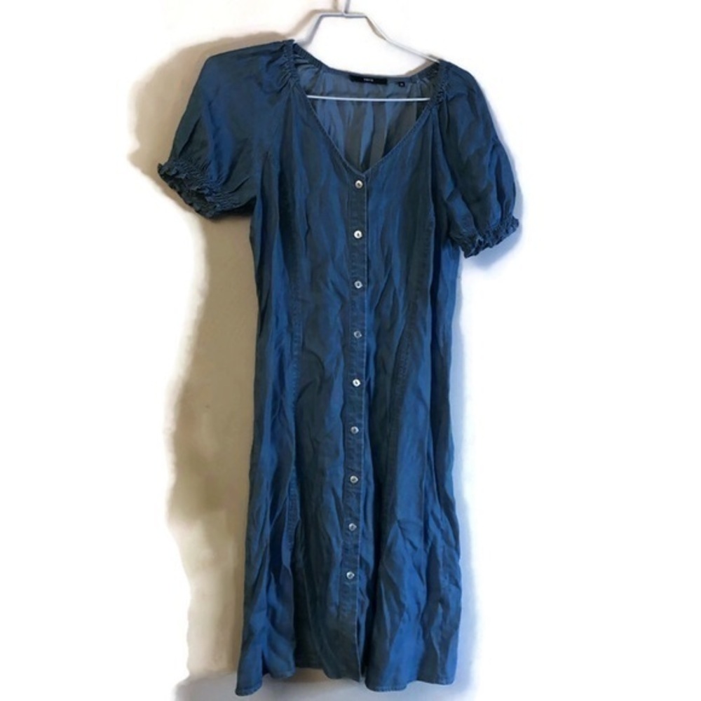 zero womens chambray dress sz 34/ 6